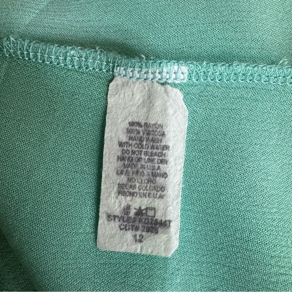 L.O.T. Apparel Girl’s Mint Green Angel Sleeve Blouse - Picture 5 of 5